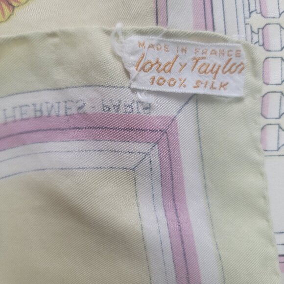 Hermes scarf 100% silk "Quai aux Fleurs" first edition 1952 vintage France rare - Picture 3 of 9